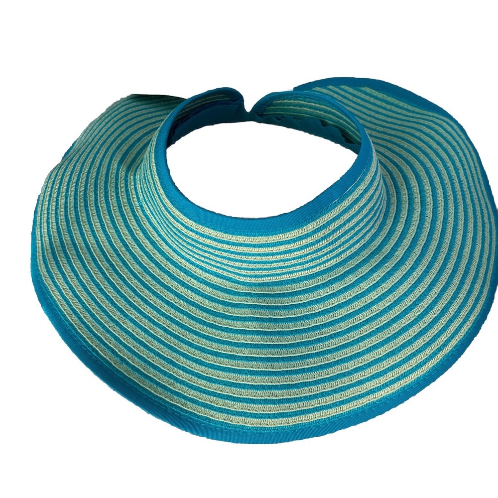 Boardwalk/Cruise Style Ladies Green/Bamboo Floppy Sun Hat NWT UV50+ Adjustable!!
